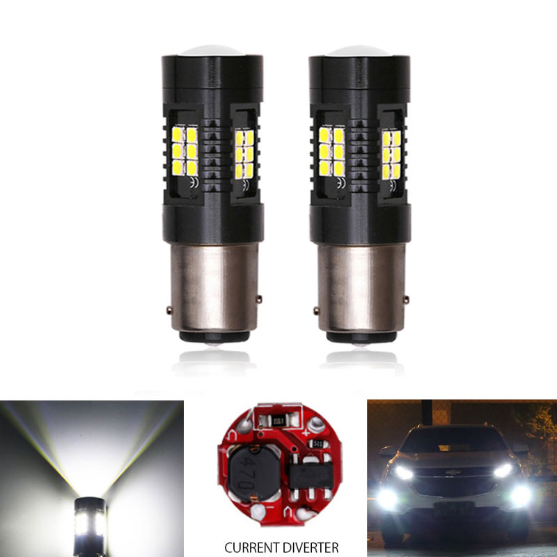 2x 1156 BA15S 1157 BAY15D Car LED Reverse Backup T20 7443 7440 LEDs Brake Tail Stop Lights