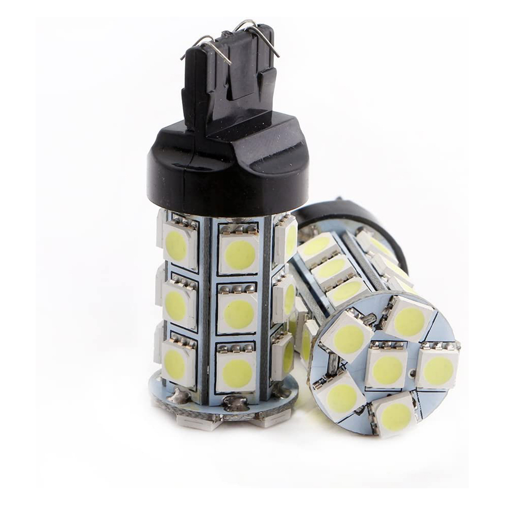 2x 7443 7444NA Wedge Base LED Replacement Bulb RV SUV MPV Car Turn Tail Signal Brake Light Backup Lamps Bulbs