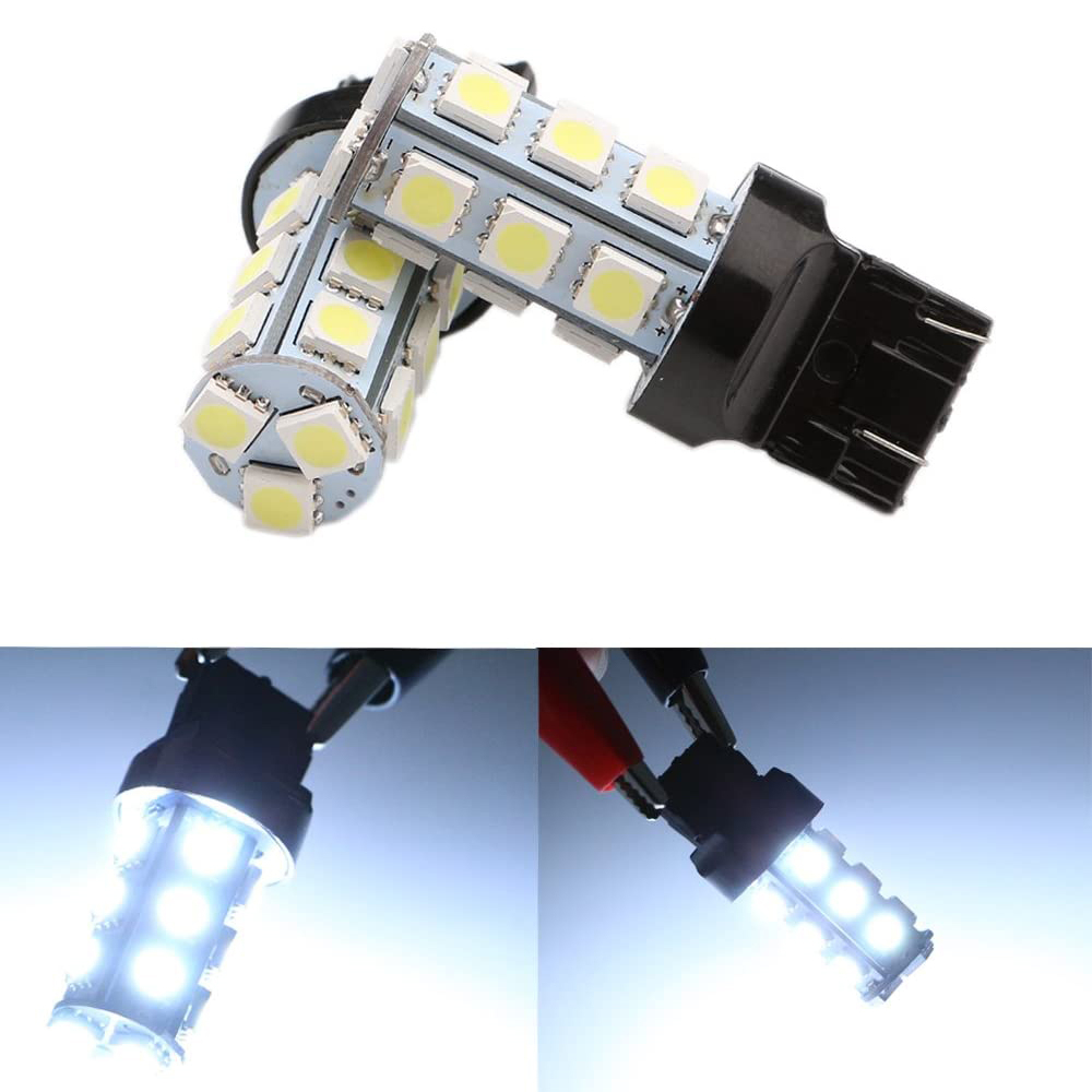 2x 7443 7444NA Wedge Base LED Replacement Bulb RV SUV MPV Car Turn Tail Signal Brake Light Backup Lamps Bulbs