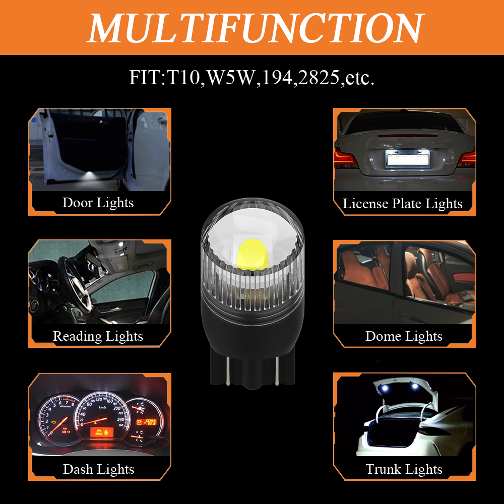 SENZEAL-AUTO | T10 194 LED Lights Bulbs CANBUS Error Free 3030 3
