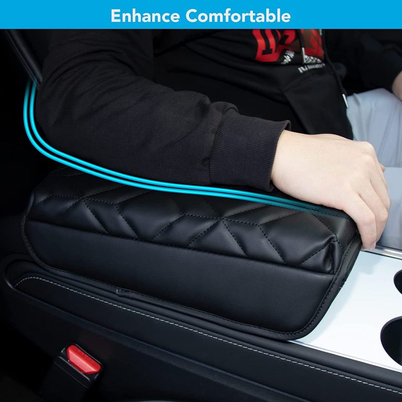 Center Console Cover Armrest Cushion for Tesla Model 3 Model Y Hidden Armrest Storage Compartment Interior Accessories