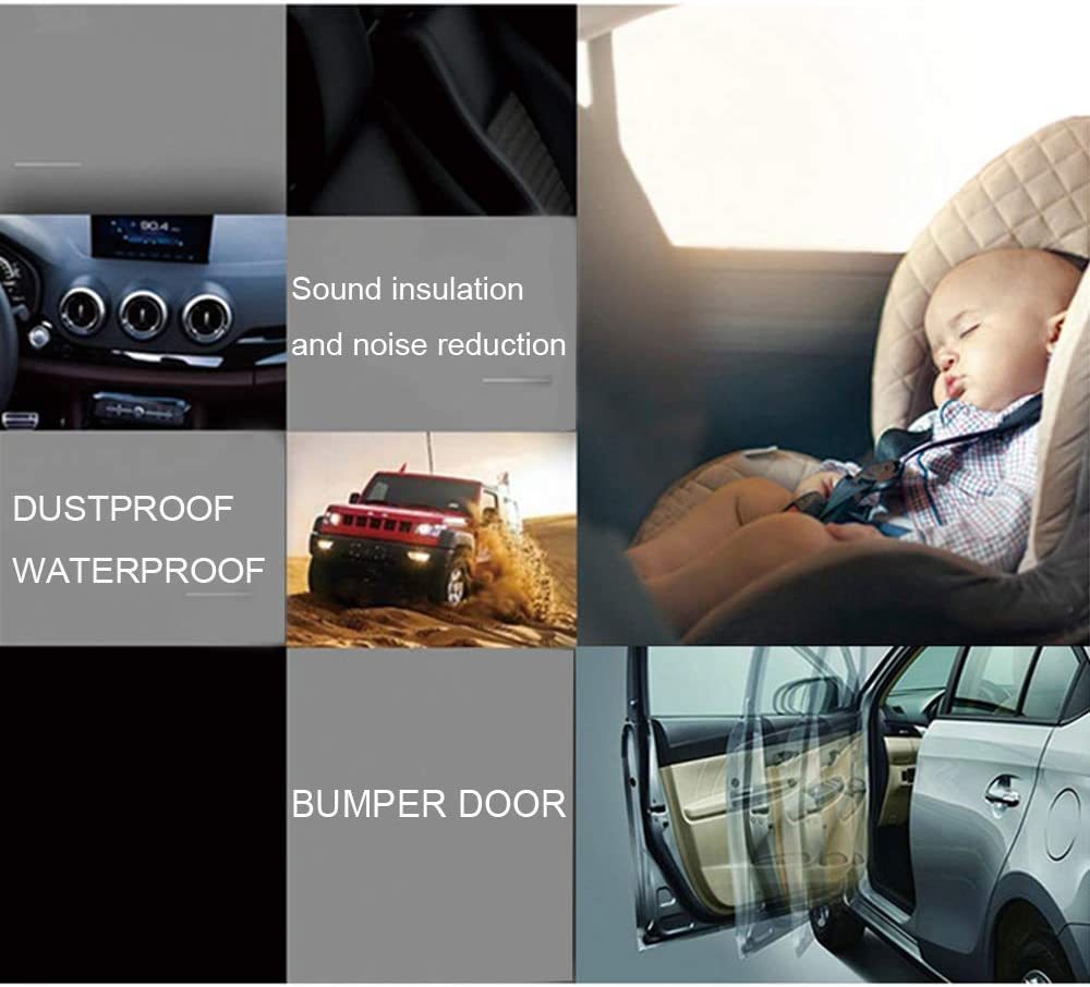Model 3 Car Door Seal Kit Soundproof Rubber Weather Strip Draft Wind Noise Reduction Kit Model 3 Accessories 2016-2022