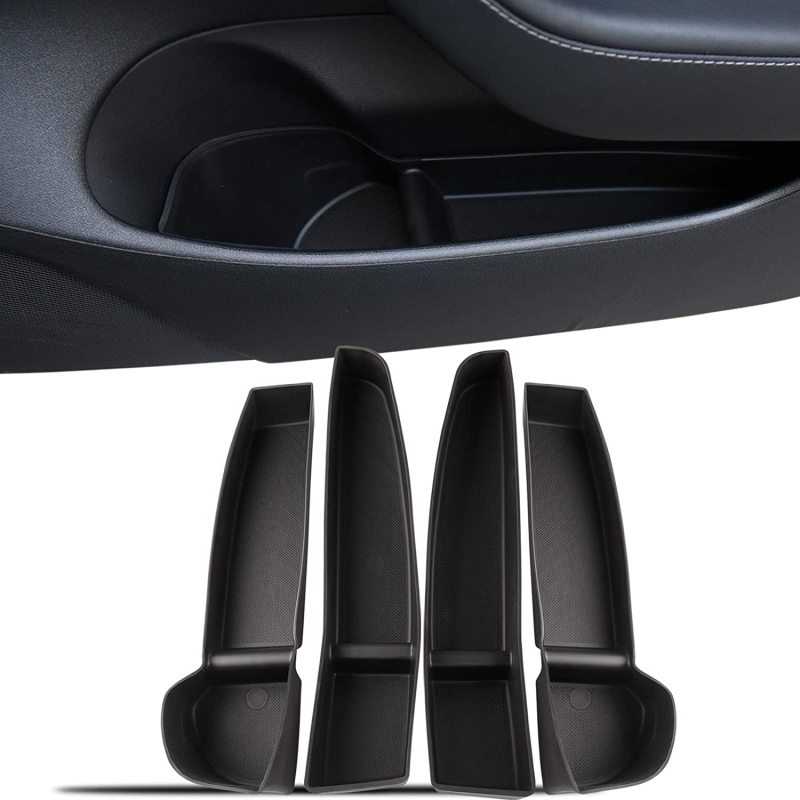 2016-2022 Tesla Model 3 Door Side Storage Box Door Handle Armrest Tray Organizer for Model 3 Front Rear Door 2022 Upgraded Set of 4