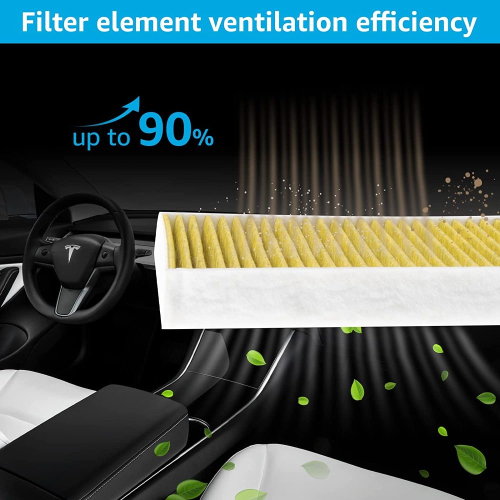 Tesla Model Y Model 3 Activated Carbon Cabin Air Filter 2Pcs