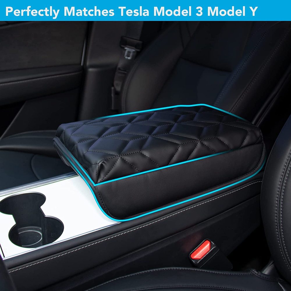 Center Console Cover Armrest Cushion for Tesla Model 3 Model Y Hidden Armrest Storage Compartment Interior Accessories