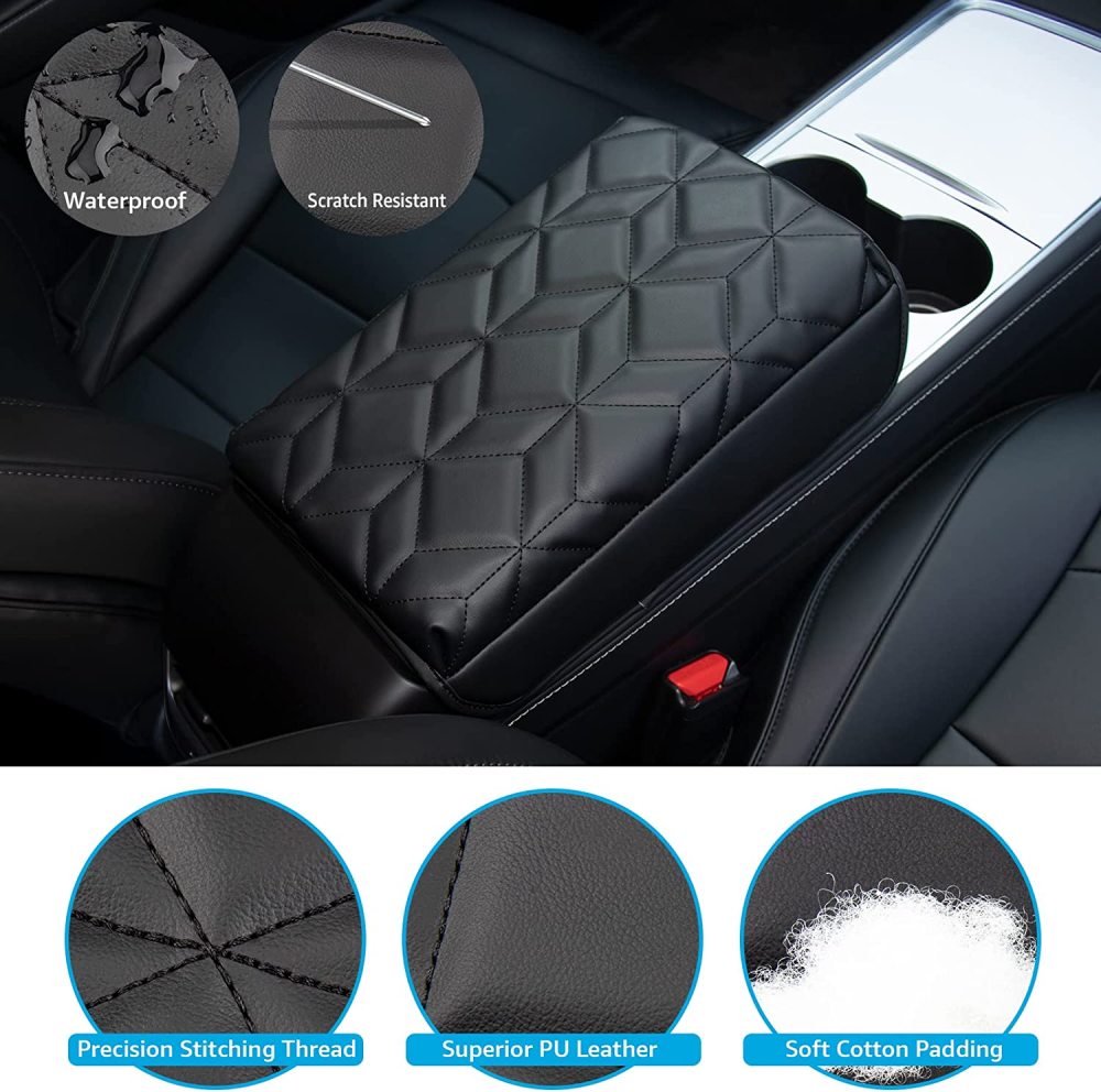 Center Console Cover Armrest Cushion for Tesla Model 3 Model Y Hidden Armrest Storage Compartment Interior Accessories