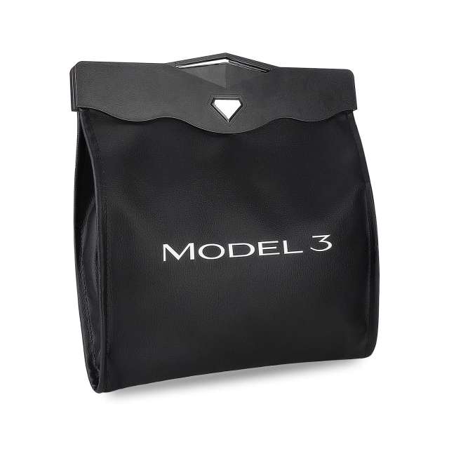 Tesla Model 3 Trash Can Garbage Bag Hanging Magnetic Buckle Waterproof with LED Light 2016-2022
