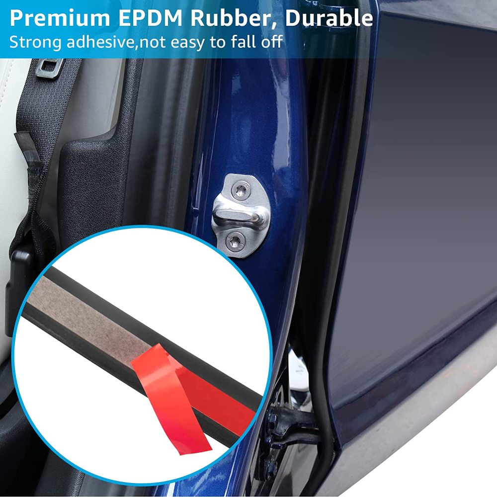 Model 3 Car Door Seal Kit Soundproof Rubber Weather Strip Draft Wind Noise Reduction Kit Model 3 Accessories 2016-2022