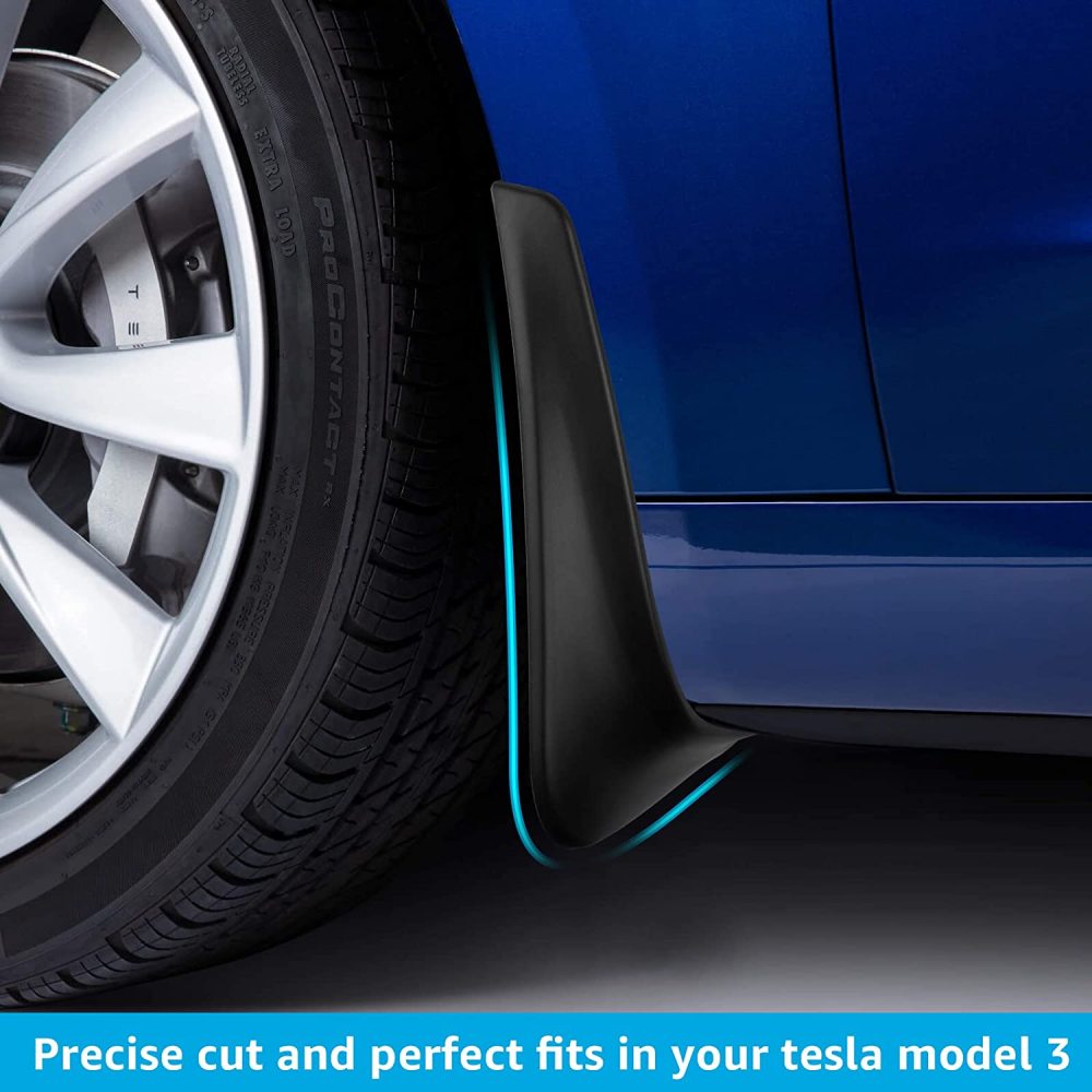 Tesla Model 3 Mud Flaps Front Rear Splash Guards Fender Kit 2022 Upgraded (Set of Four) No Need to Drill Holes
