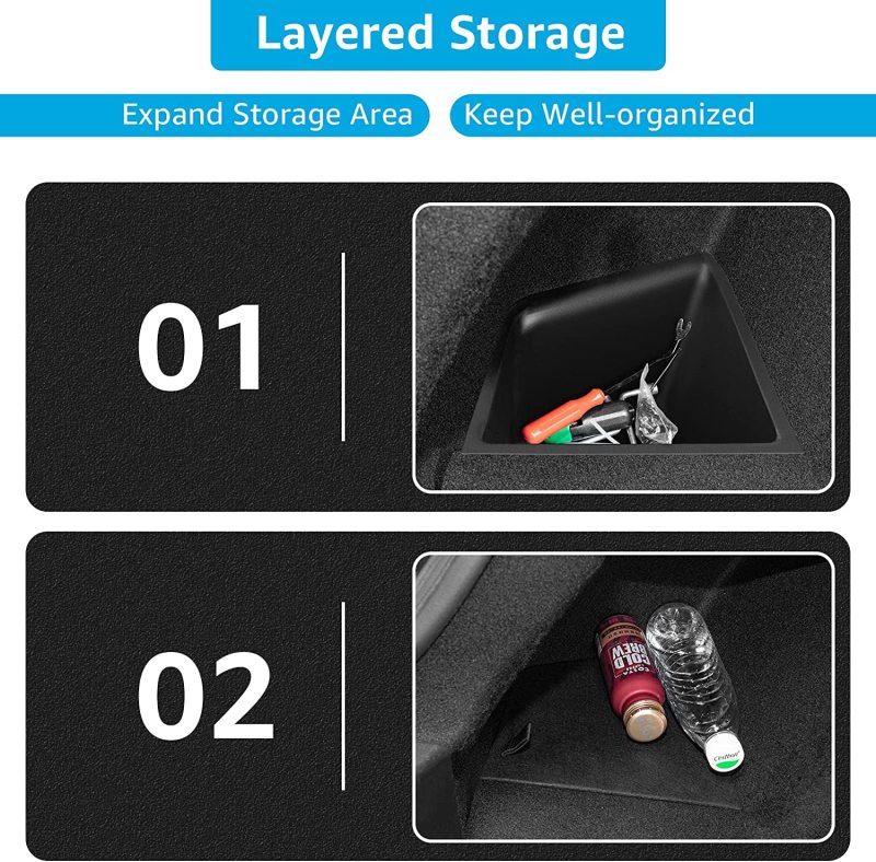 Tesla Model 3 Rear Trunk Organizer Side Storage Box Interior Accessories