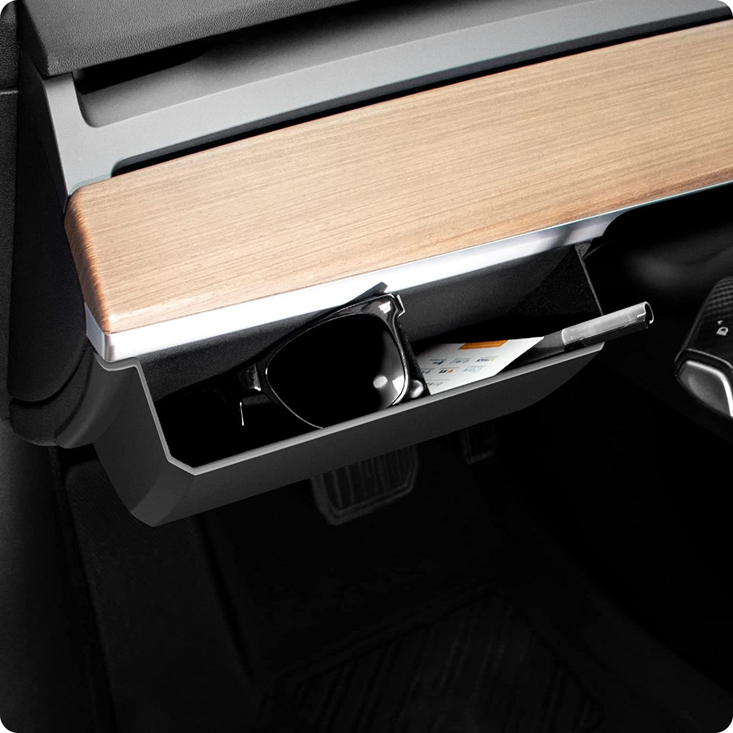 Tesla Model Y Model 3 Air Vent Organizer Steering Wheel Side Storage Box Cell Phone Pouch Sunglasses Holder Organizer Interior Accessories