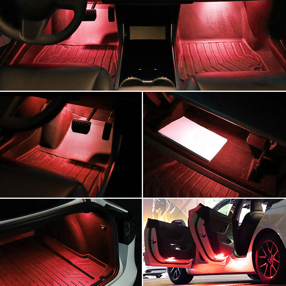 SENZEAL LED Interior Lighting fit for Tesla Model 3/ Y/S/X Ultra-bright Replacement Bulbs used for Glove Box Foot-Well Door Puddle Frunk Trunk Luggage Lights