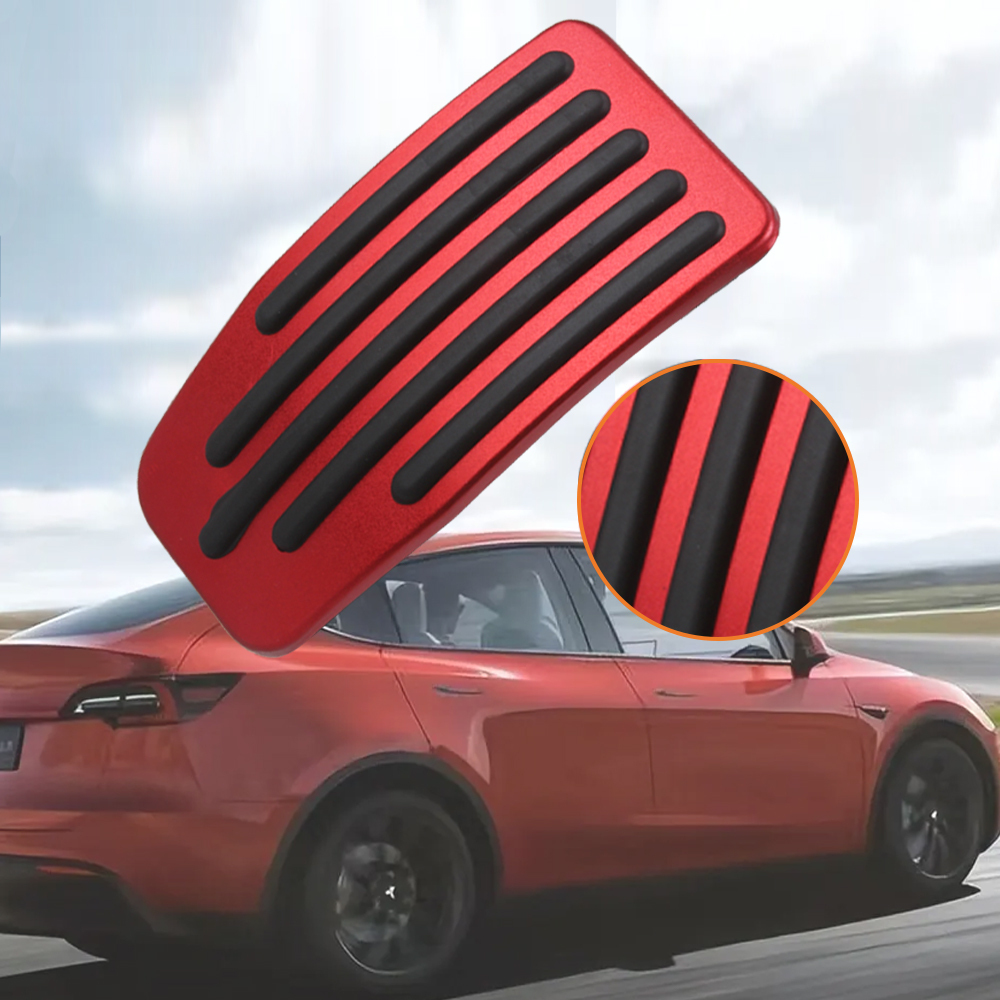 SENZEAL Pedal Covers for Tesla Model 3 Model Y Aluminum Alloy Non-Slip