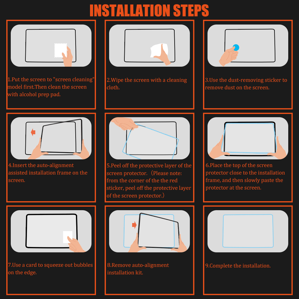 SENZEAL HD Screen Protector for Tesla Model 3 Model Y Tempered Glass Navigation Touch Screen Protector Accessories 9H Anti-Fingerprint Anti-Impact