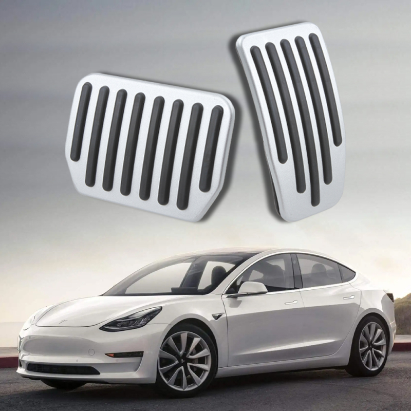 SENZEAL Pedal Covers for Tesla Model 3 Model Y Aluminum Alloy Non-Slip