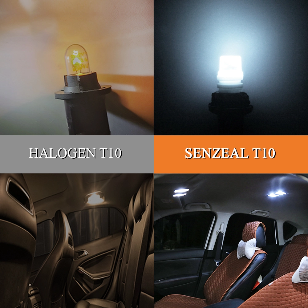 SENZEAL T10 194 LED Bulb 2835-3SMD Chips W5W 2825 Interior Ceramics Lights  Bulbs DC12V 100 LM Bright for Dome License Plate Map Door Dash Trunk Lights  (Pack of 20)