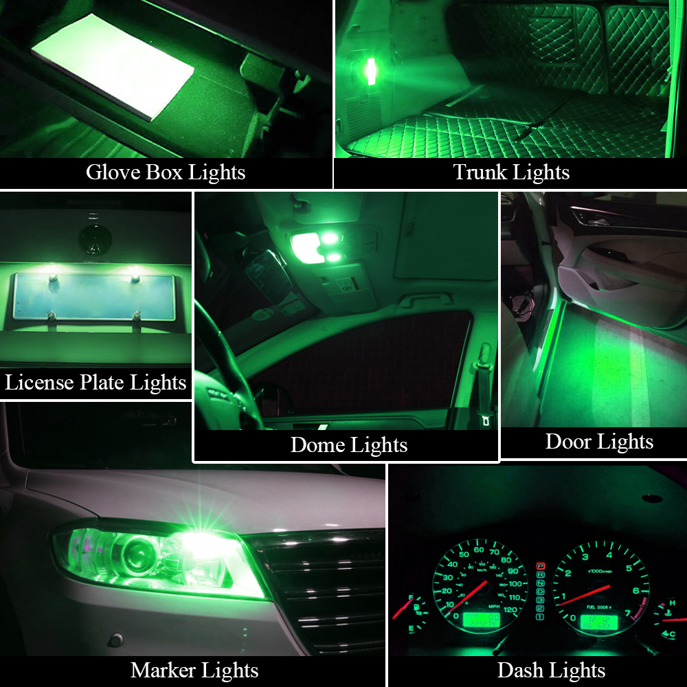 SENZEAL T10 194 LED Bulb 2835-3SMD Chips W5W 2825 Interior Ceramics Lights Bulbs DC12V 100 LM Bright for Dome License Plate Map Door Dash Trunk Lights (Pack of 20)