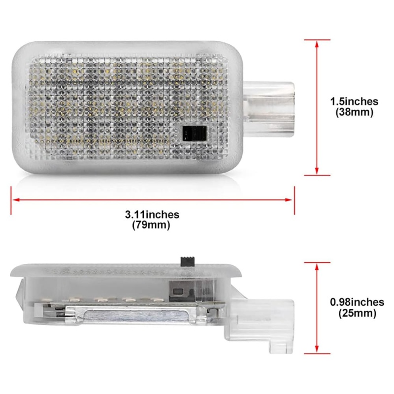 Led Luggage Compartment Light Replacement for 2008-2023 Subaru Impreza WRX STI Crosstrek Ascent, 6000K 18-SMD White Trunk Interior Courtesy Lamp Bulb OEM Fit Room Cargo Light