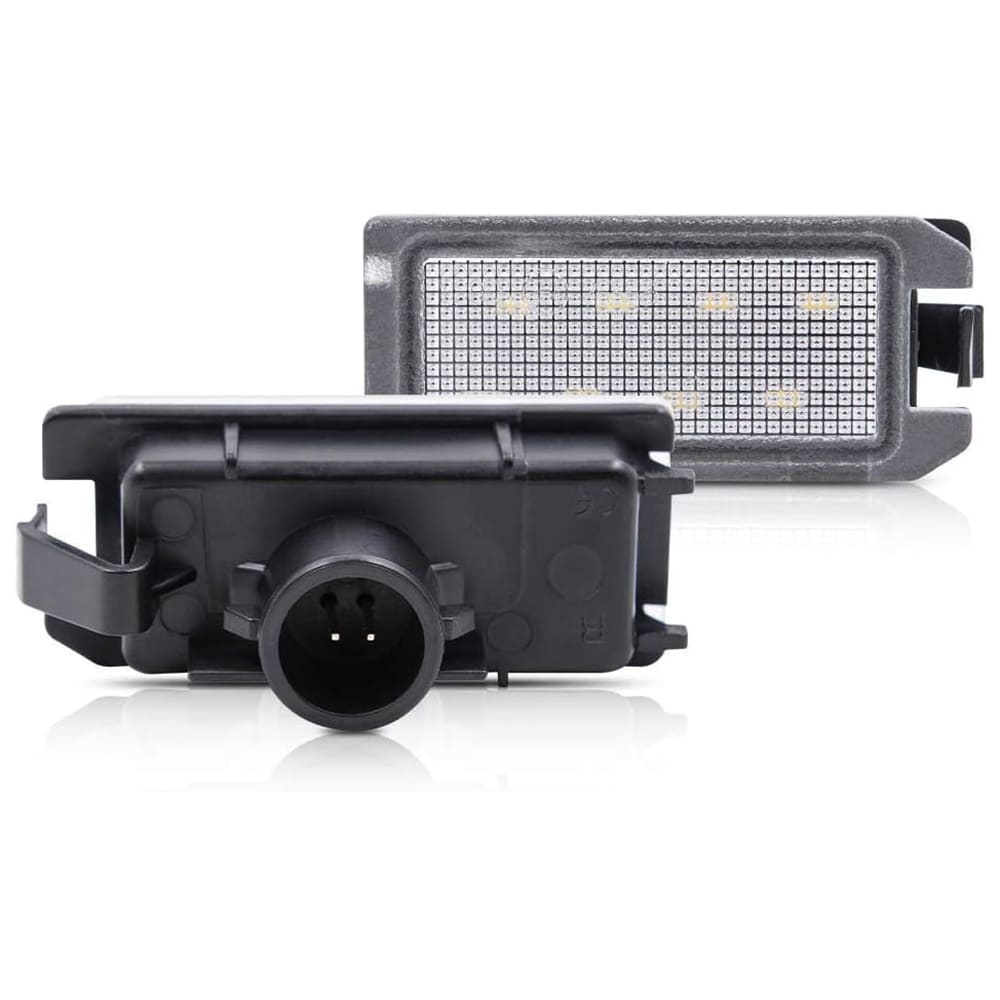 LED License Plate Light Assembly for 2014-2020 J-eep Grand Cherokee WK2 Compass Patriot, OEM Replacement 6000K Xenon White 8-SMD Error Free Led Tag Lights