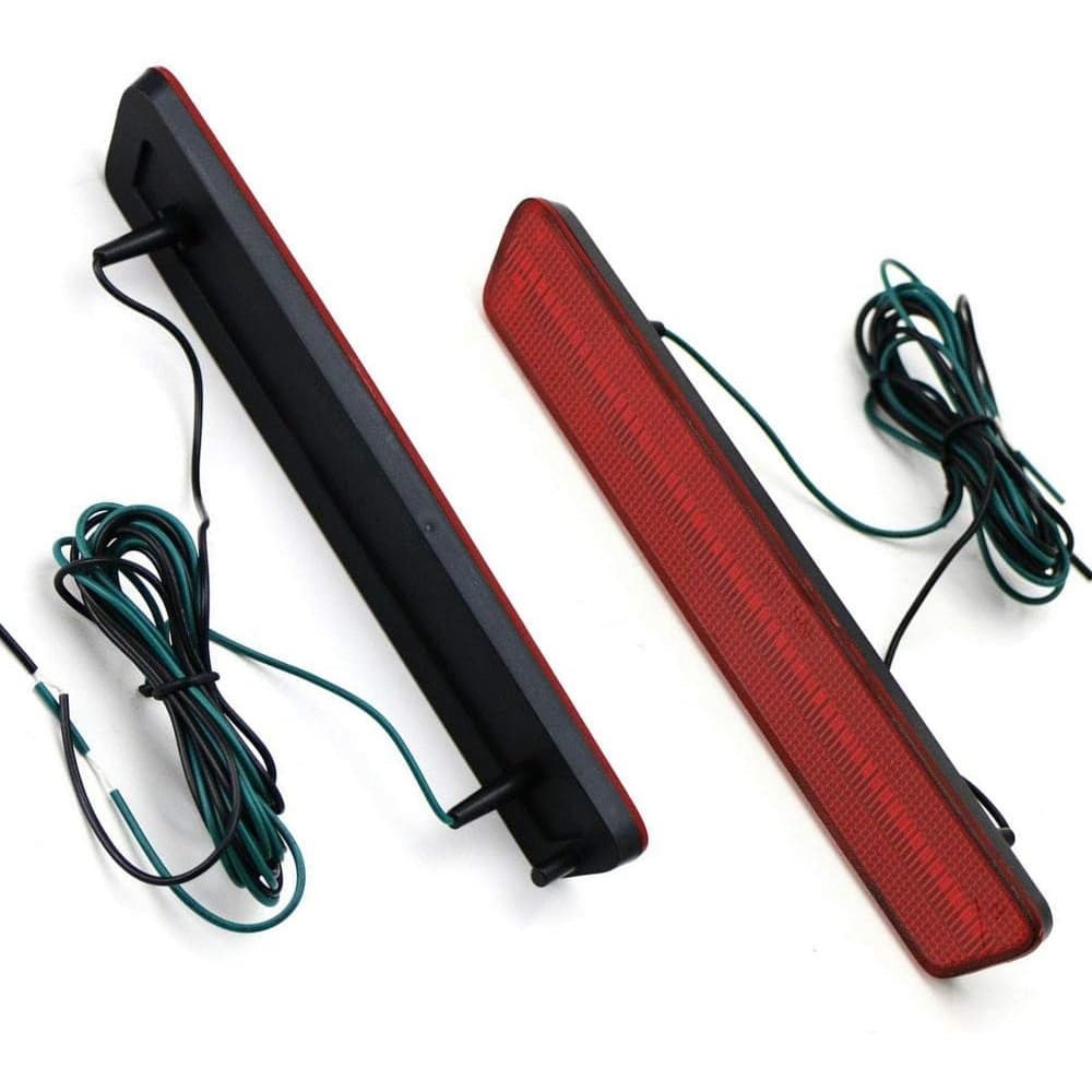 Led Rear Side Marker Lights for 1999-2004 Ford Mustang Rear Bumper Led Side Marker Lamp Smoked/Red Lens