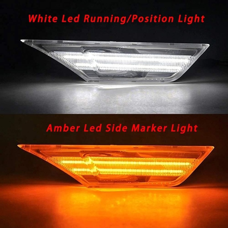 Led Side Marker Lights for Honda Civic 2016 2017 2018 2019 2020 2021 Sedan Coupe Hatchback Led Switchback Amber Side Marker Turn Signals White Led Running Light