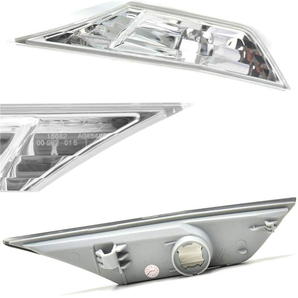 Front LED Side Marker Lights for Honda Civic 10th Gen 2016-2021 Coupe Hatchback with T10 Light Bulbs OEM#H02551127N Smoke/Clear Lens