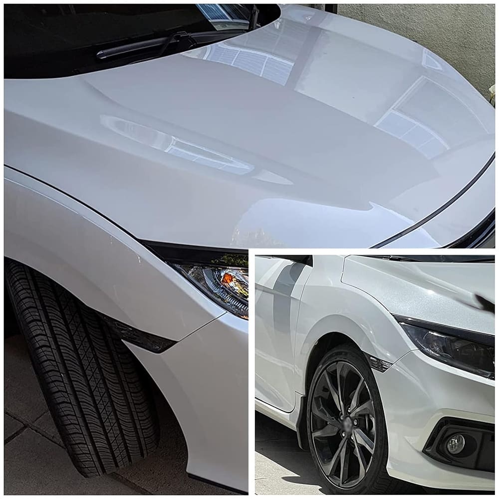 Front LED Side Marker Lights for Honda Civic 10th Gen 2016-2021 Coupe Hatchback with T10 Light Bulbs OEM#H02551127N Smoke/Clear Lens