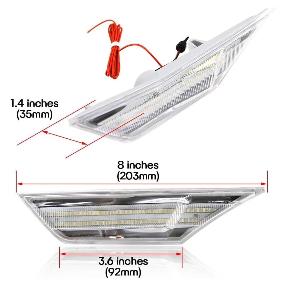 Led Side Marker Lights for Honda Civic 2016 2017 2018 2019 2020 2021 Sedan Coupe Hatchback Led Switchback Amber Side Marker Turn Signals White Led Running Light