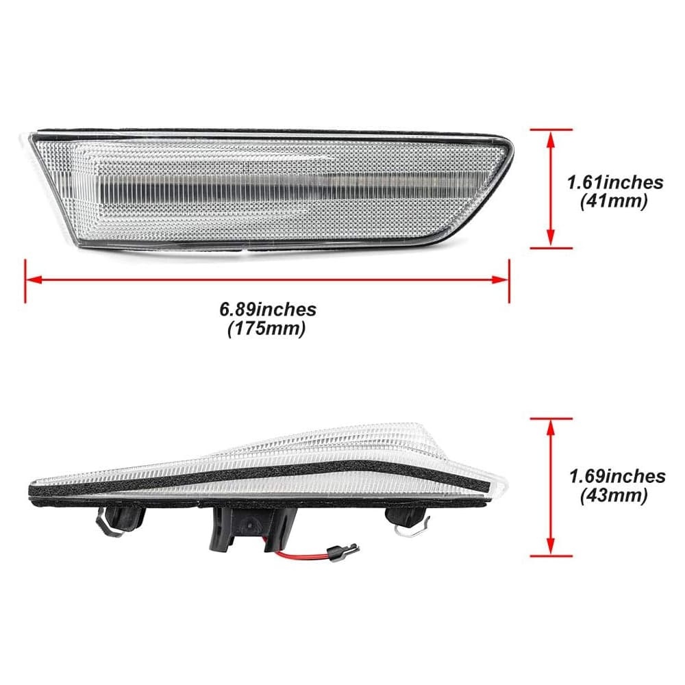 Led Side Marker Lights for 2003-2007 Infiniti G35 Coupe Skyline V35 Smoked Lens Amber LED Front Fender Turn Signals Side Marker Assembly