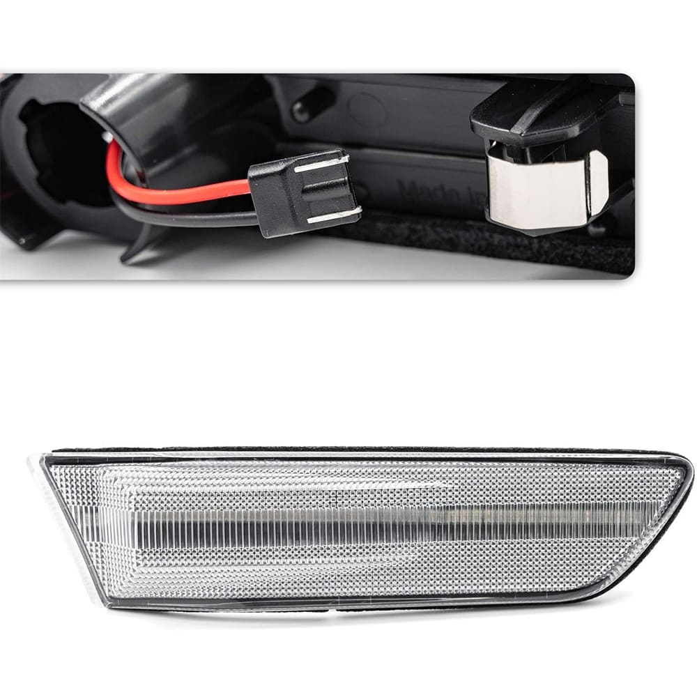 Led Side Marker Lights for 2003-2007 Infiniti G35 Coupe Skyline V35 Smoked Lens Amber LED Front Fender Turn Signals Side Marker Assembly