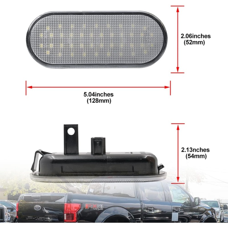 LED Truck Bed Lights Compatible 15-20 F150, 17-22 Raptor F250 F350 F450 Super Duty Pickup Truck, 6000K 40-SMD Led Bright White Bed Light Kit Rear Cargo Area Lamp