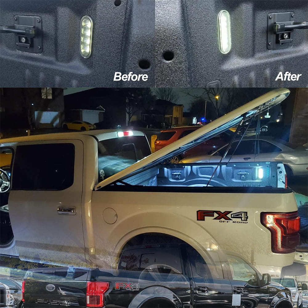 LED Truck Bed Lights Compatible 15-20 F150, 17-22 Raptor F250 F350 F450 Super Duty Pickup Truck, 6000K 40-SMD Led Bright White Bed Light Kit Rear Cargo Area Lamp