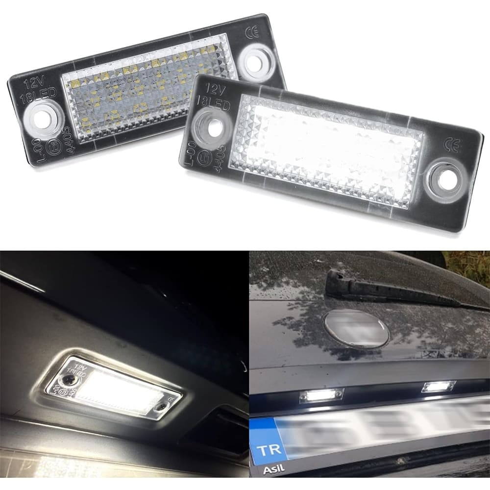 MK5 Jetta Led License Plate Light Bulb LED Number Plate Light 12V Canbus Xenon White for SKODA Superb VW MK5 Jetta Caddy Golf Plus Passat B5.5 B6 Transporter T5