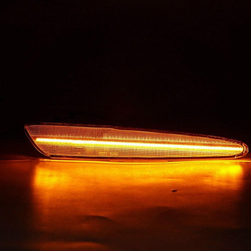 LED Side Marker Lights for Chevy Corvette C6 Z06 ZR1 2005-2013 Amber Front & Rear Red C6 Marker Lights Smoke/Clear Lens