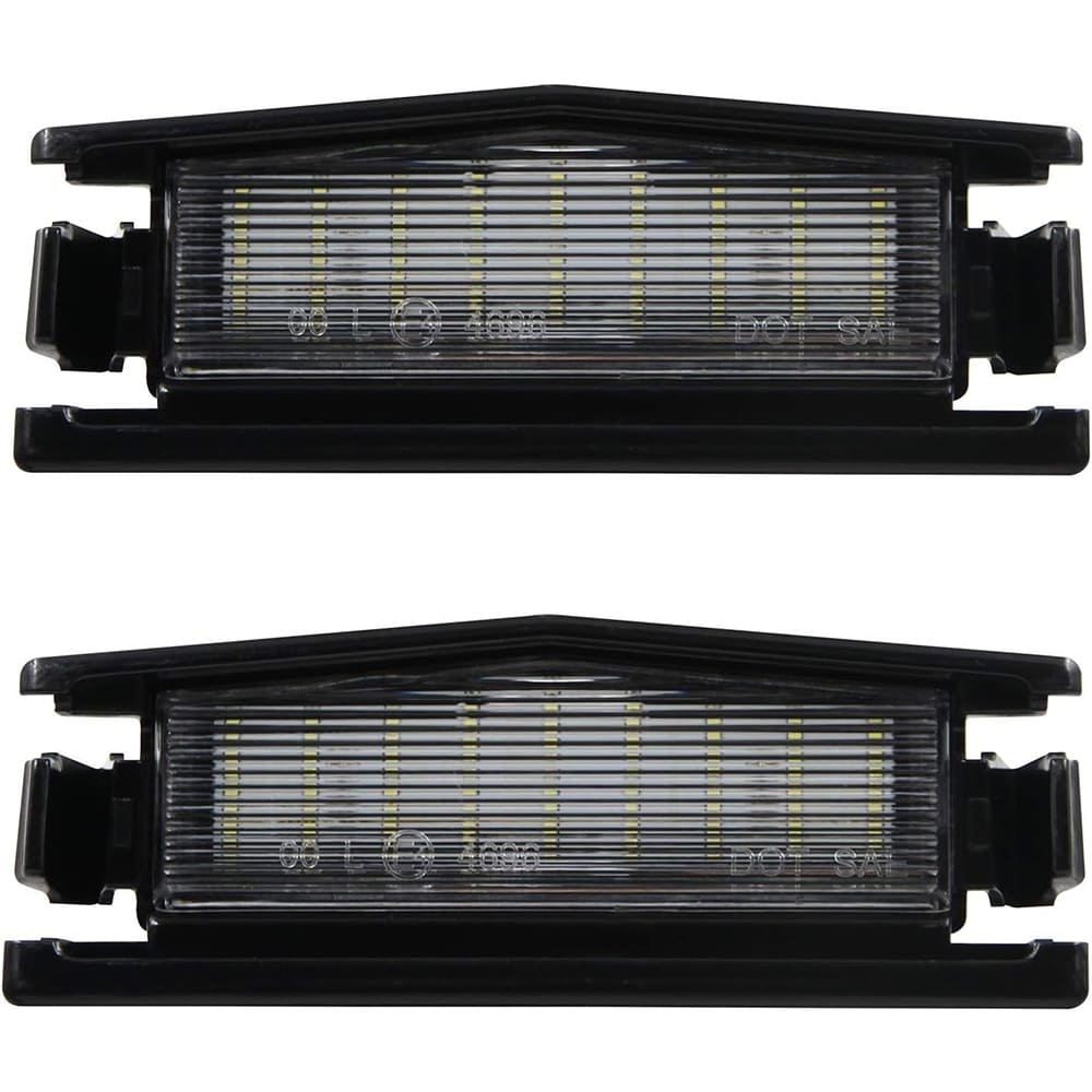 LED License Plate Light Assembly for 2016-2021 Mazda Miata Mx-5 ND Roadster, OEM Fit Replacement White 18-SMD Number Plate Led Tag Lights
