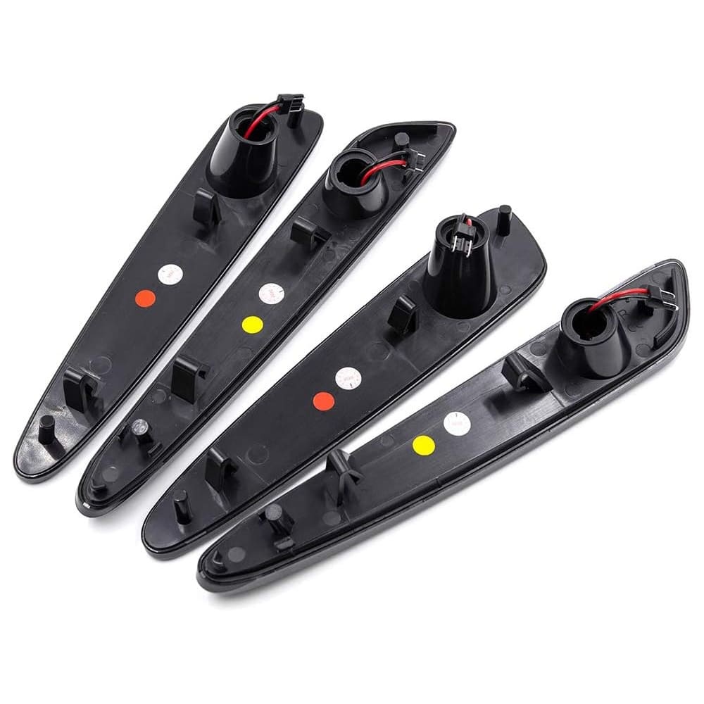 LED Side Marker Lights for Chevy Corvette C6 Z06 ZR1 2005-2013 Amber Front & Rear Red C6 Marker Lights Smoke/Clear Lens
