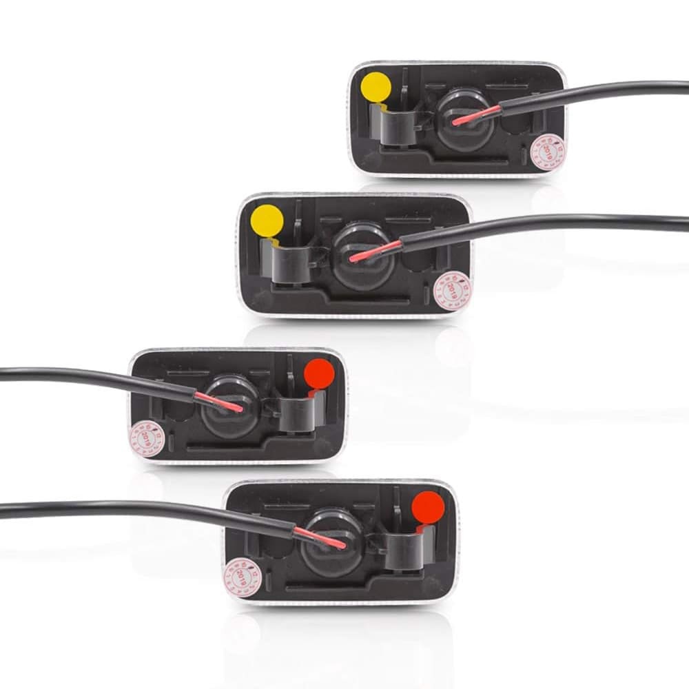 LED Side Marker Lights for Chevy Silverado GMC Sierra 3500 2015 2016 2017 2018 2019 2020 Amber Red Rear Bed Fender Side Markers Replace Smoke/Clear Lens