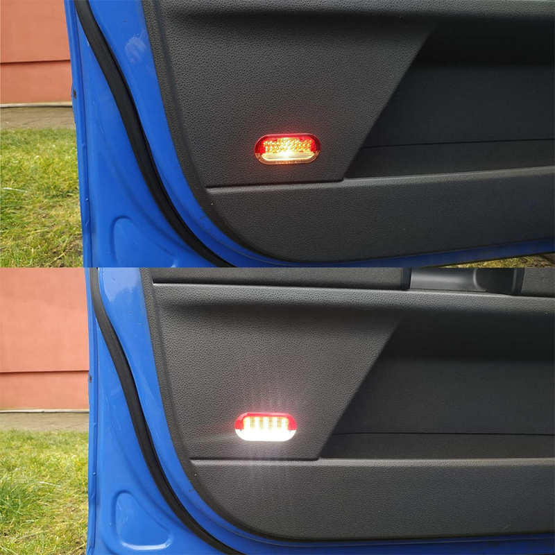 LED Courtesy Door Projector Light for VW Golf Beetle Cabrio Jetta Bora Polo Sharan Vento 18-SMD Xenon White Led Light Bulb CAN-bus Error Free