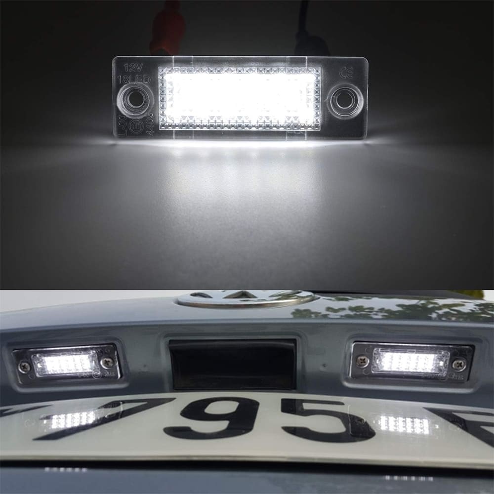 MK5 Jetta Led License Plate Light Bulb LED Number Plate Light 12V Canbus Xenon White for SKODA Superb VW MK5 Jetta Caddy Golf Plus Passat B5.5 B6 Transporter T5