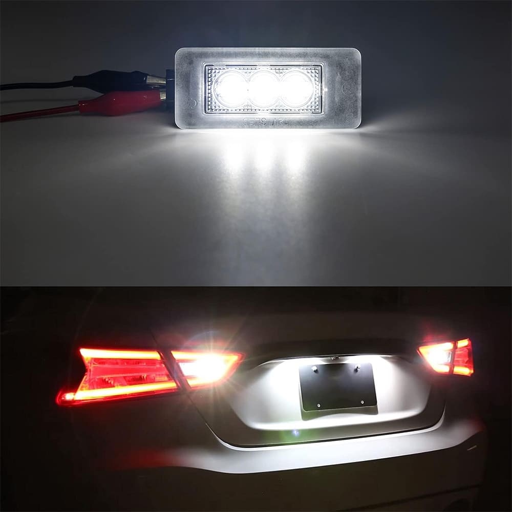 LED License Plate Lights Compatible w/ 2019-2021 Nissan Altima Versa Sentra Rogue, OEM Led Number Lamps Replacement Canbus Error Free 6000K Xenon White