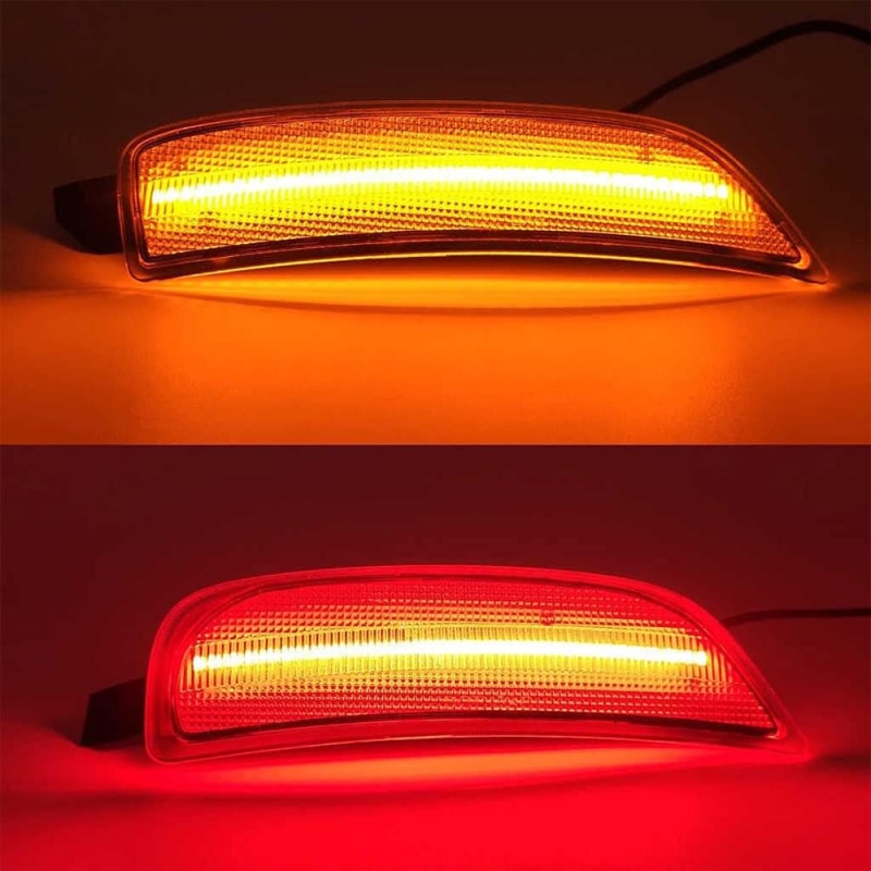 LED Side Marker Lights for 2016-up Mazda MX-5 Miata ND Amber Front & Rear Red Marker Lights Replace OEM Sidemarker Lamps Smoke/Clear Lens