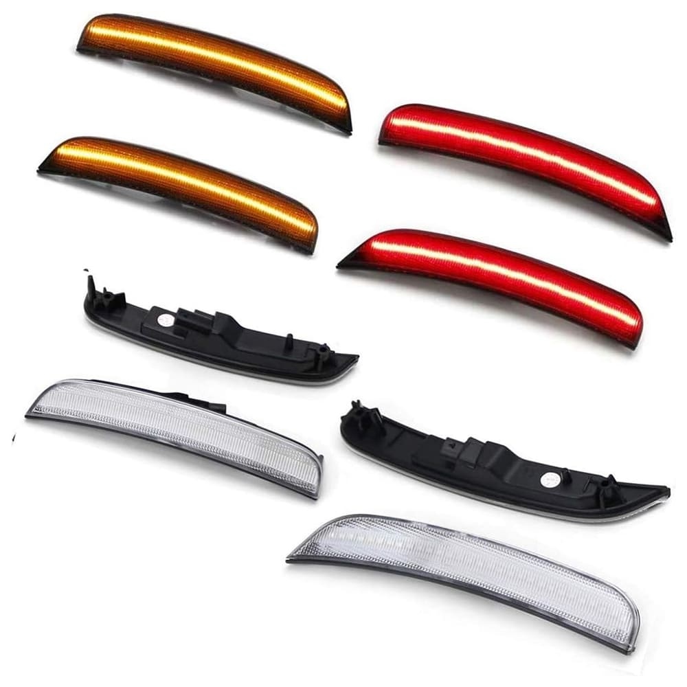 LED Side Marker Lights for Chrysler 300 2015 2016 2017 2018 2019 2020 2021 2022 2023 Amber Red Marker Lights Smoke/Clear Lens
