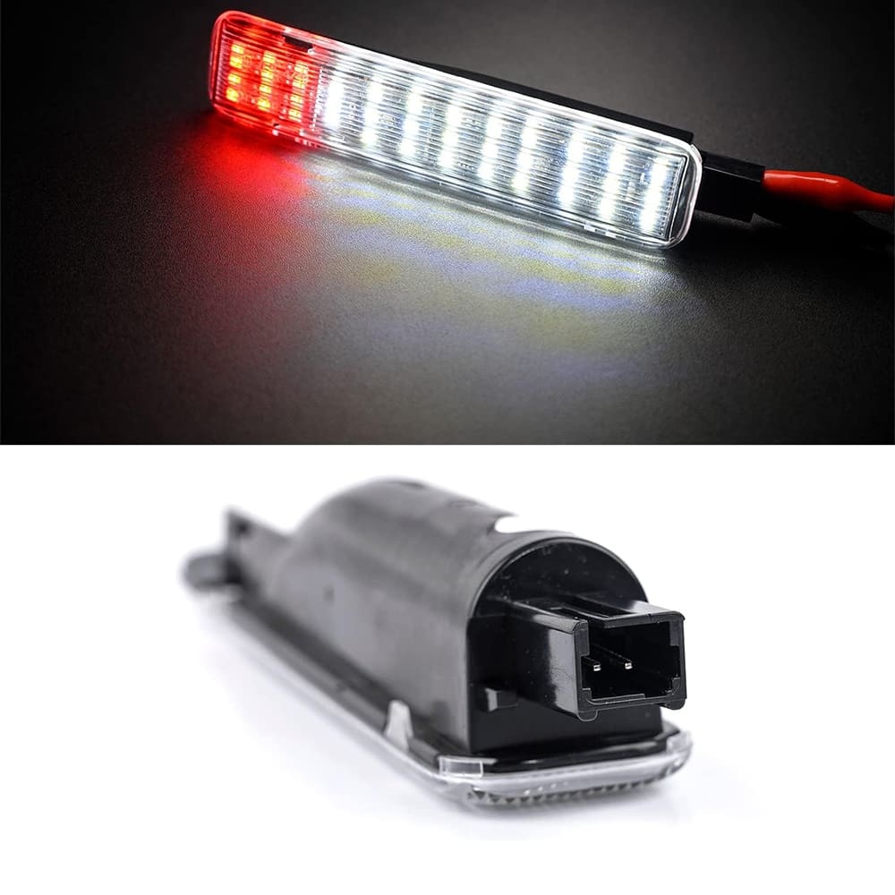 LED Courtesy Door Projector Light Replacement for 2003-2007 GM Chevy Silverado Tahoe GMC Sierra Suburban Escalade 18-SMD Led Footwell Step Light Assembly CAN-bus Error Free OEM 15021518