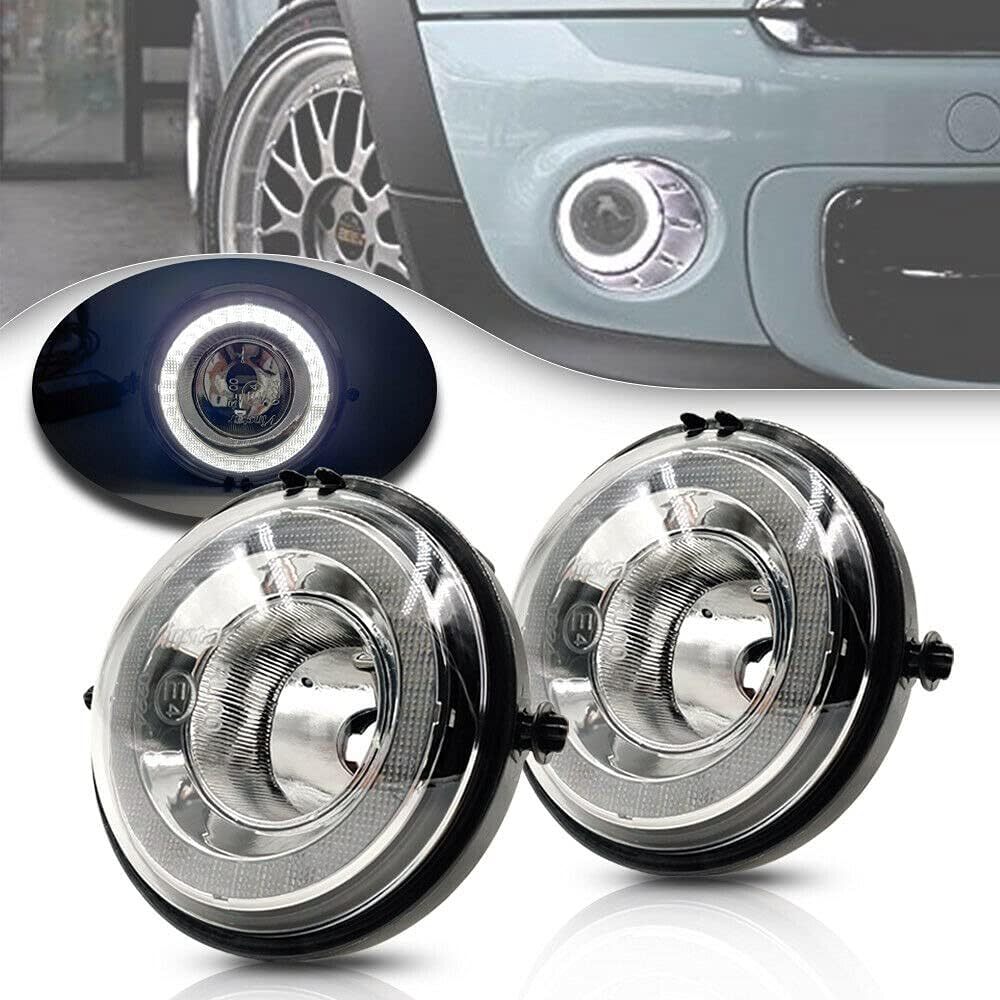 Mini DRL Daytime Running Light Halo Ring LED Fog Lamp Kit For Mini Cooper R55 R56 R58 R60 Countryman R61 Paceman Super Bright Led Driving Lamps
