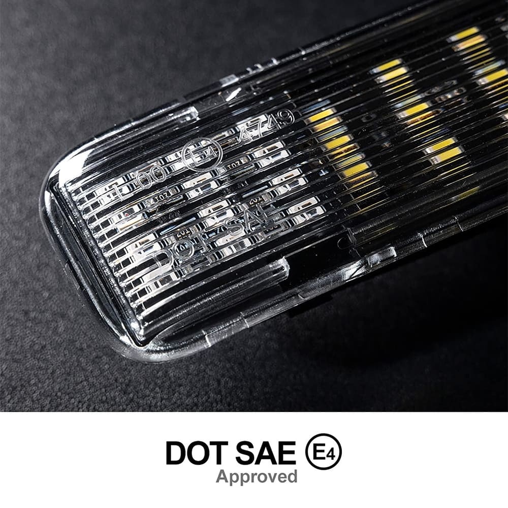 LED Courtesy Door Projector Light Replacement for 2003-2007 GM Chevy Silverado Tahoe GMC Sierra Suburban Escalade 18-SMD Led Footwell Step Light Assembly CAN-bus Error Free OEM 15021518