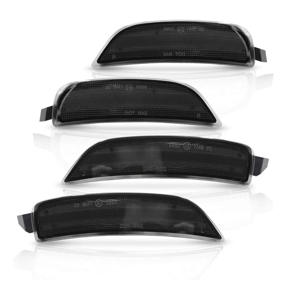 LED Side Marker Lights for 2016-up Mazda MX-5 Miata ND Amber Front & Rear Red Marker Lights Replace OEM Sidemarker Lamps Smoke/Clear Lens