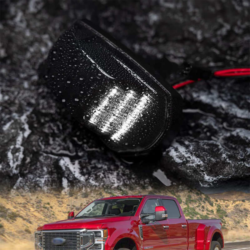 LED Cab Marker Lights Compatible w/ Ford F250 F350 Super Duty 2017 2018 2019 2020 2021 2022 White Front Roof Mounted Cab Light Kit Smoked Lens OEM Fit Roof Running Cab Marker Lamps for Pickup Trucks