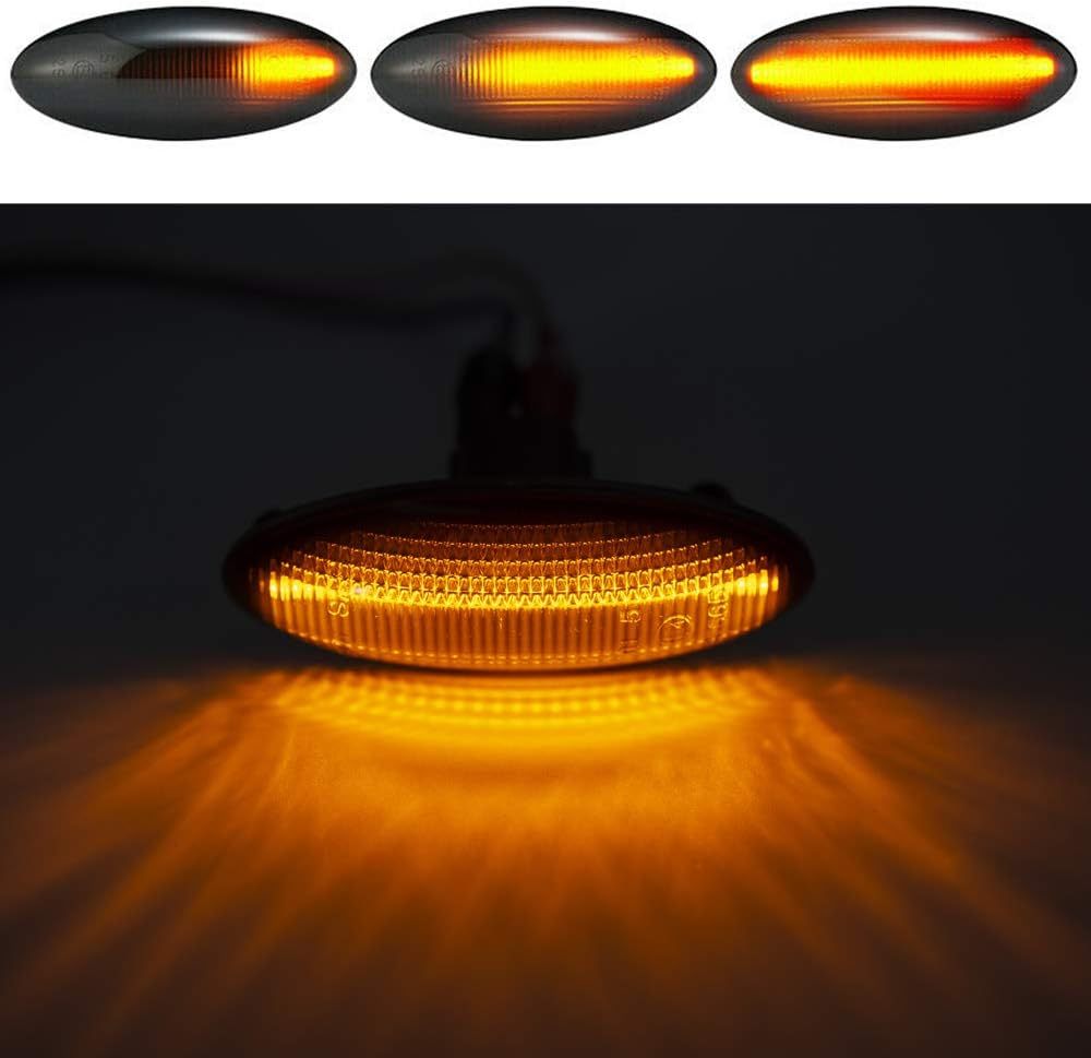 LED Front Fender Marker Lights Dynamic LED Side Markers Replacement for Toyota RAV4 Corolla Auris Yaris OEM Fit Turn Signal Repeater Lamps