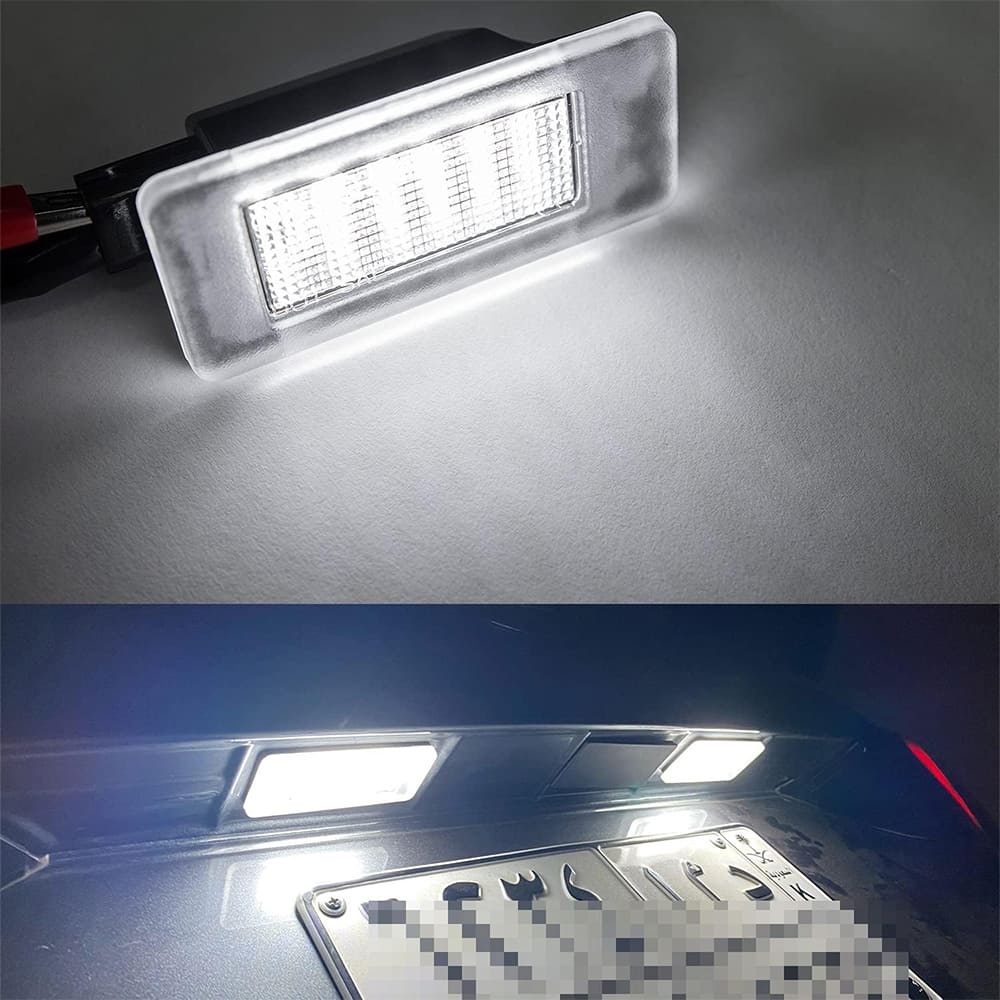 LED License Plate Lights Compatible w/ 2019-2021 Nissan Altima Versa Sentra Rogue, OEM Led Number Lamps Replacement Canbus Error Free 6000K Xenon White Led Rear Tag Light Kit Assembly