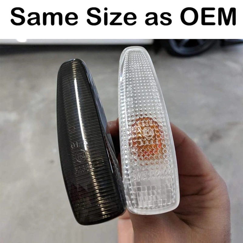 Sequential Amber LED Side Marker Light for Mitsubishi Lancer Evolution X Mirage Outlander Sport Front Side Fender Turn Signal Repeater Lamps Smoke/Clear Lens